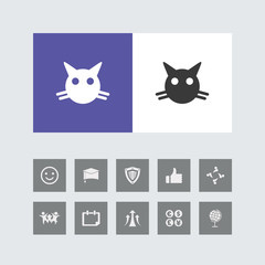 Creative Cat Icon with Bonus Icons.