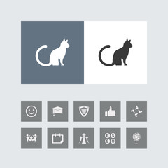 Creative Cat Icon with Bonus Icons.