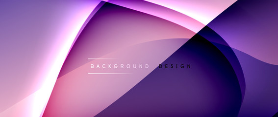 Fluid gradient waves with shadow lines and glowing light effect, modern flowing motion abstract background for cover, placards, poster, banner or flyer