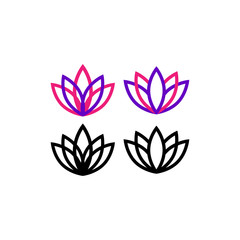 Lotus flower icon symbol vector illustration