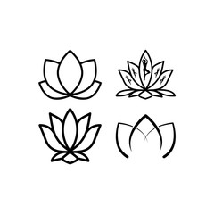 Lotus flower icon symbol vector illustration