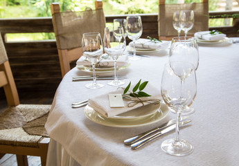 wedding table setting