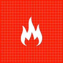 Red orange banner with fire icon