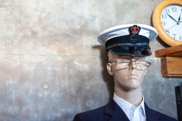 Byron Bay, Australia - June 2, 2016: A mannequin of lighthouse worker