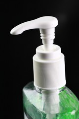Fototapeta na wymiar Pump dispenser for hand sanitizer 