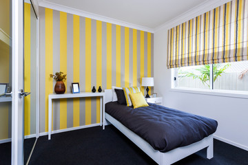 Bedroom design in a luxury modern house 