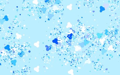 Light BLUE vector template with chaotic shapes.