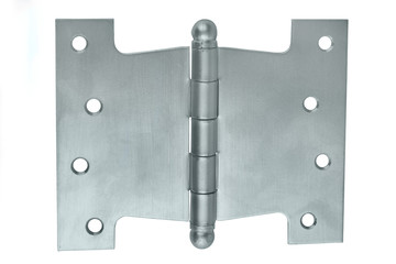 Door hinge, for all types of doors. square model in white stainless steel