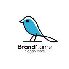 bird logo vector template, bird line vector logo design Template Design Vector Creative abstract illustration for your business company.