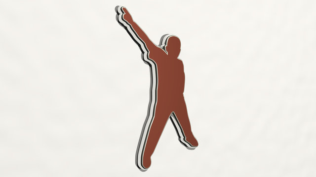 ATHLETIC 3D drawing icon - 3D illustration for athlete and active