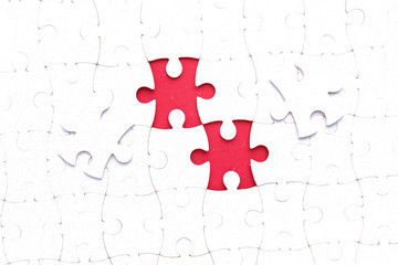 red jigsaw puzzle