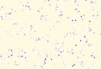 Light Blue, Yellow vector pattern with Digit symbols.