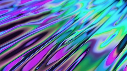 Trendy design 3d background. Iridescent effect. Colorful rainbow illustration