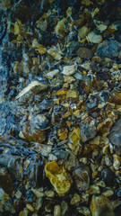 clear water in the river over the texture.River background 