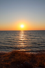 sunset over the sea