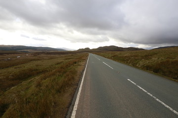 A remote Welsh mountain road. 