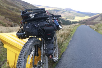 Fototapeta na wymiar My bikepacking rig in Wales. 