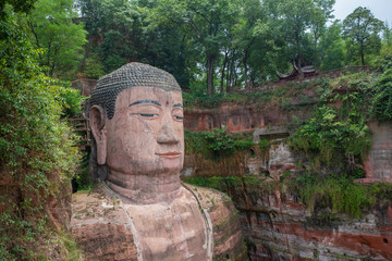 Leshan giant buddha stone cave