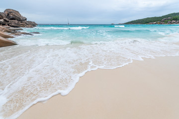 Grand Anse Beach on Praslin Island in Seychelles