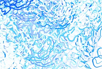 Light BLUE vector pattern with spheres, lines.