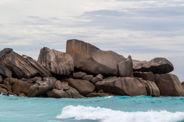 Grand Anse Beach on Praslin Island in Seychelles