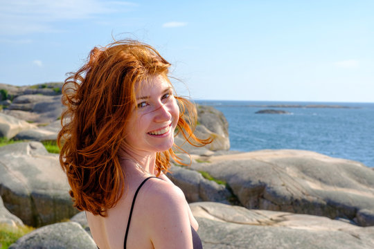 Portrait Of Beautiful Teenage Redhead