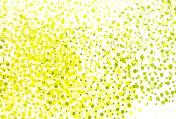 Light Green, Yellow vector background with bubbles.