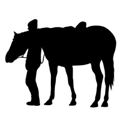 silhouette of black mustang horse vector illustration
