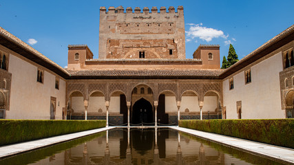 Fototapeta premium Palacios, Alhambra, Granada, España.