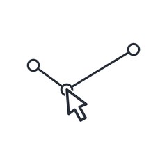 Cursor. Choice. Website traffic. Vector icon isolated on white background.