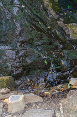waterfall along high falls trail in the talladega national forest, alabama, usa