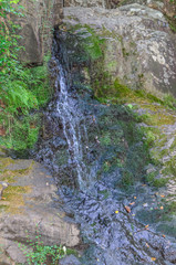 waterfall along high falls trail in the talladega national forest, alabama, usa