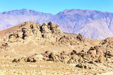 Alabama Hills with Sierra Nevada in the background