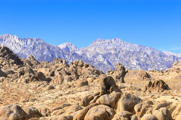 Alabama Hills with Sierra Nevada in the background