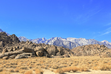 Alabama Hills with Sierra Nevada in the background