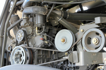 Fototapeta na wymiar Modern car engine technical background