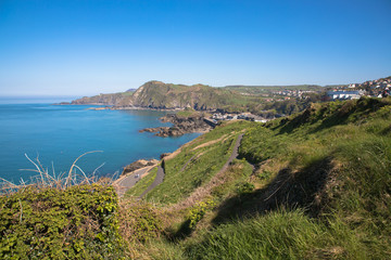 View from the Capstone Hill towards Beacon Point, Ilfracombe, Devon, UK