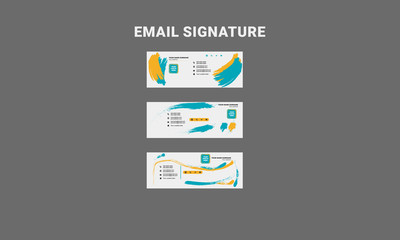 Fototapeta premium modern vector email signature design. 
