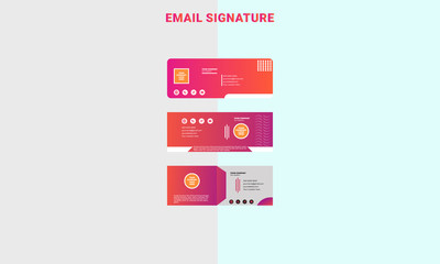 Best with gradient modern email signature design. 