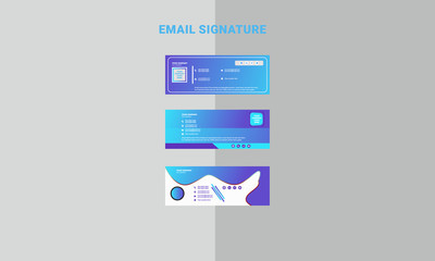 Fototapeta premium Vector Illustration Of Corporate Email Signature Design template. 