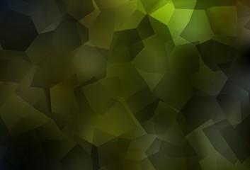 Obraz premium Dark Green, Yellow vector backdrop with memphis shapes.