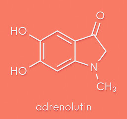 Fototapeta premium Adrenolutin molecule. Oxidation product of adrenalin. Skeletal formula.