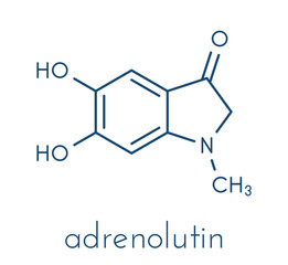 Fototapeta premium Adrenolutin molecule. Oxidation product of adrenalin. Skeletal formula.