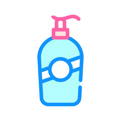 liquid soap bottle color icon vector illustration