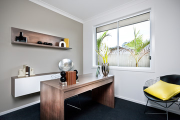 A bright workroom in a luxury house