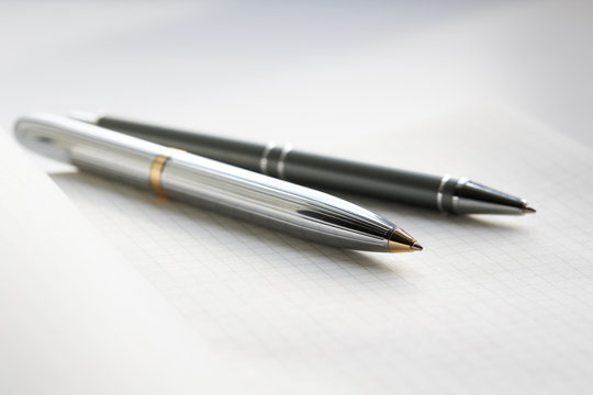open blank diary or notebook with pan. storytelling concept. planning concept. minimal