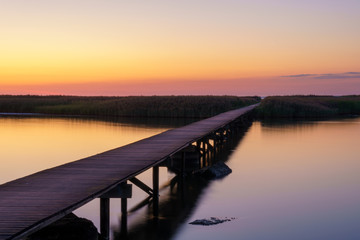 Fototapeta premium Long exposure sunrise over the river