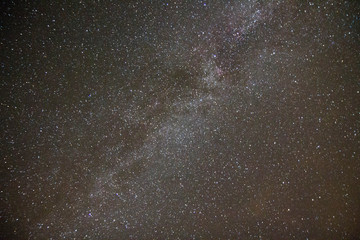 Night sky with stars, the Milky Way visible