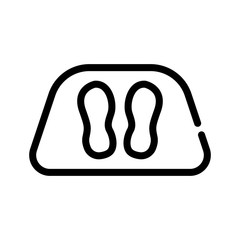 clean feet carpet line icon vector illustration