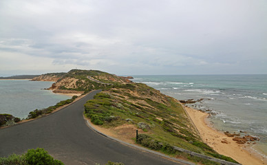 The road on Point Nepean peninsula - Point Nepean National Park, Victoria, Australia